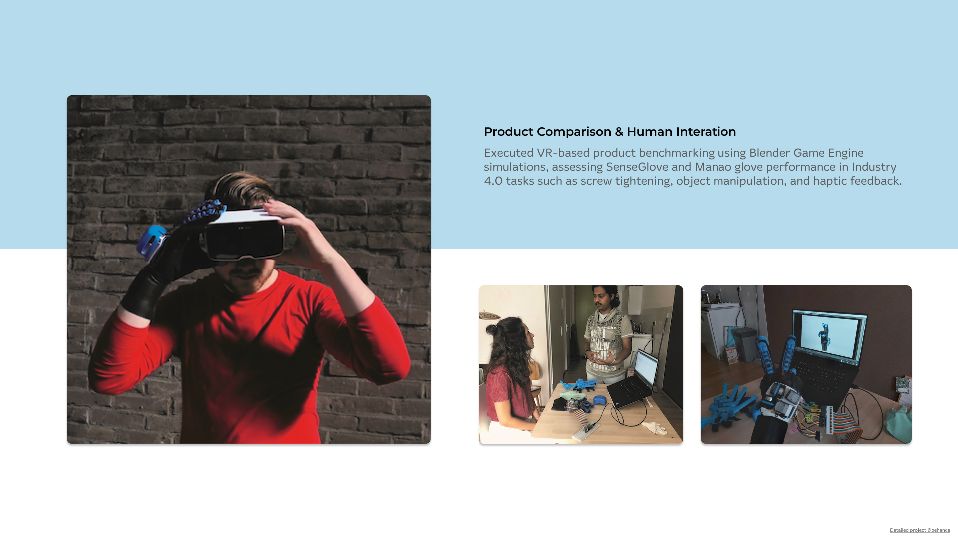 Manao haptic glove detail — SenseGlove product design by Pranav Gawde