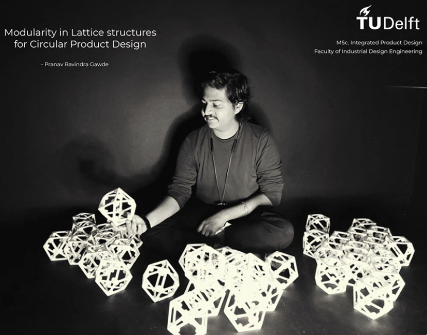 Modularity in Lattice Structures — TU Delft master's thesis by Pranav Gawde on circular product design