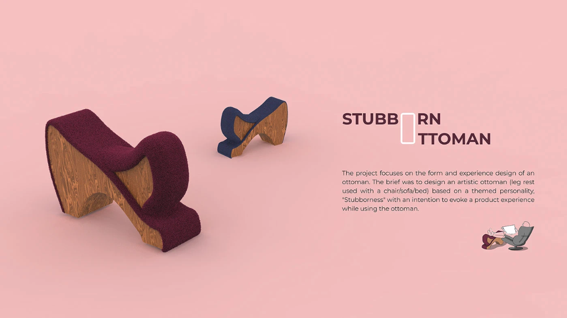 Stubborn Ottoman detail — furniture design by Pranav Gawde